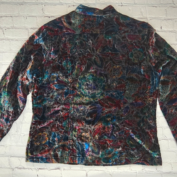 Chico's Colorful Floral Button Blazer Jacket Size:2 - Picture 9 of 11